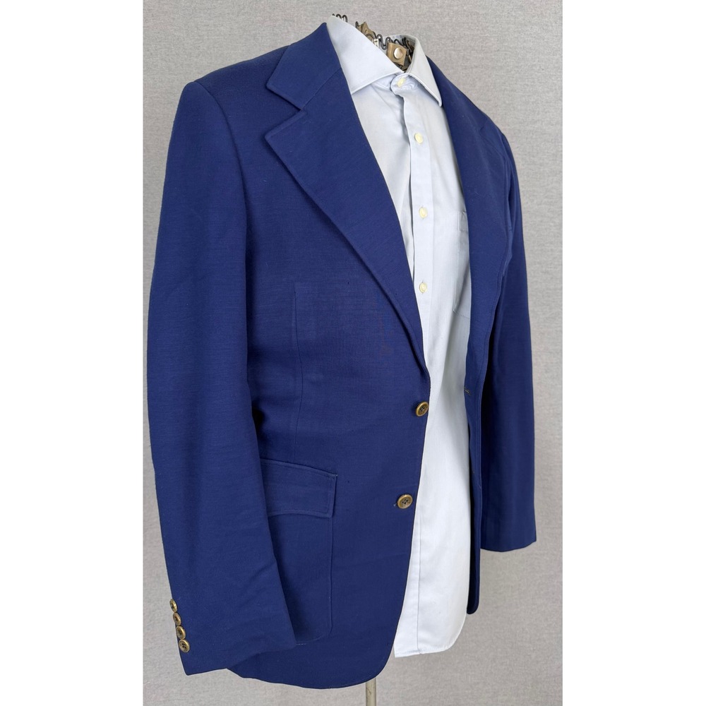 Vintage Bespoke Blue Norfolk Belted Sport Coat‎ Blazer 50s 60s True Vintage - Picture 2 of 12